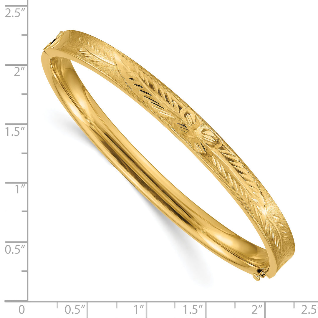 14K Yellow Gold Articulated Bracelet with Diamond Cut and Concave Profile (4/16)