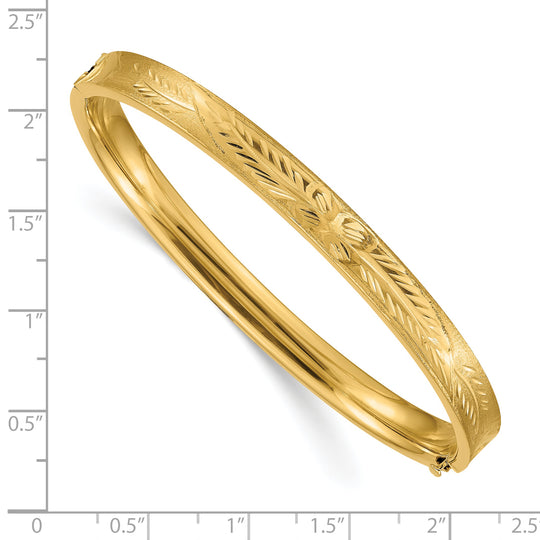 14K Yellow Gold Articulated Bracelet with Diamond Cut and Concave Profile (4/16)