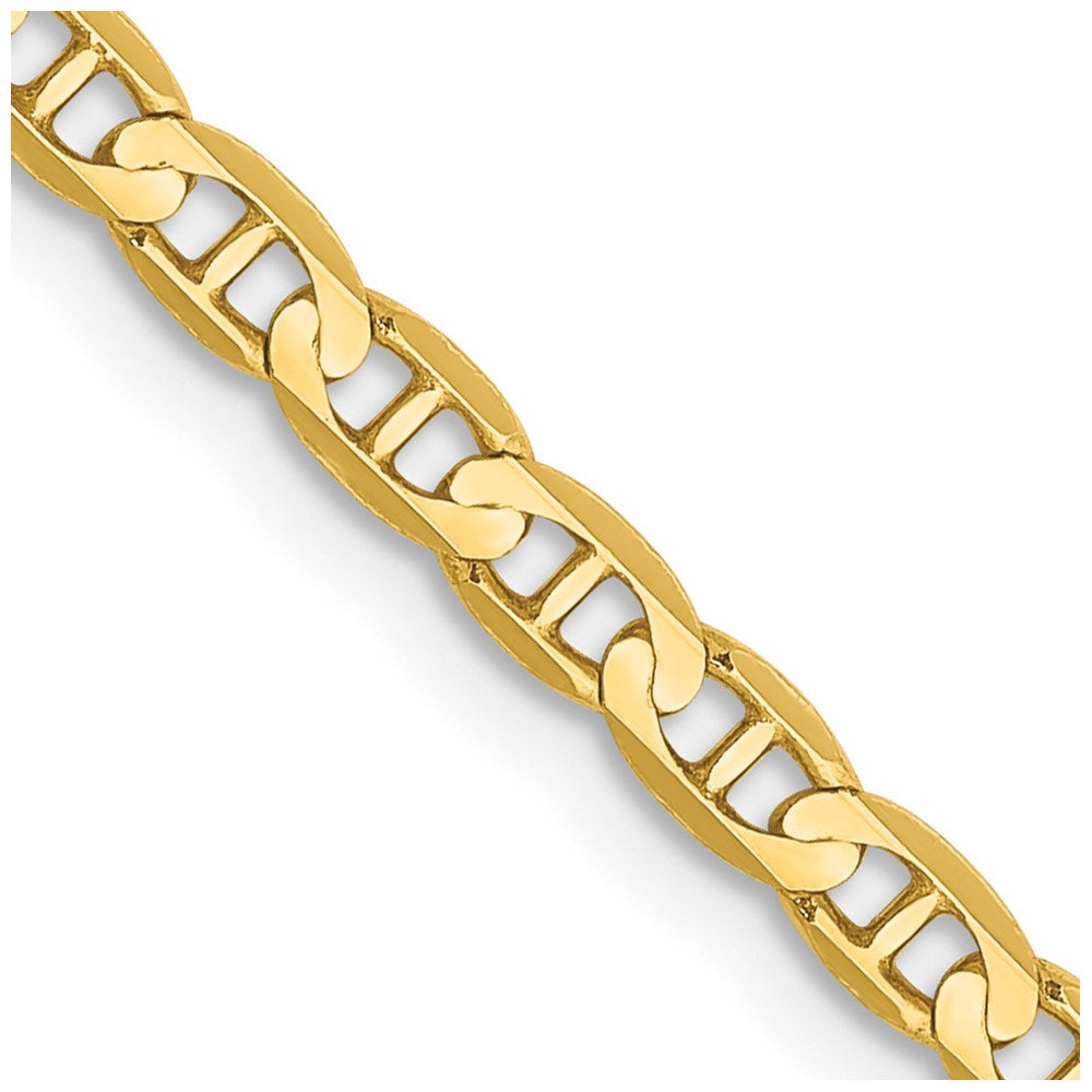 3mm Concave Anchor Chain in 14k Yellow Gold