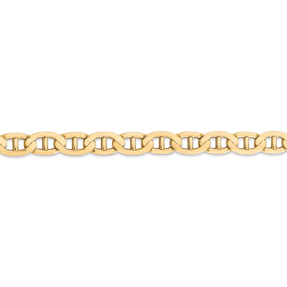 7mm Concave Anchor Chain in 14k Yellow Gold