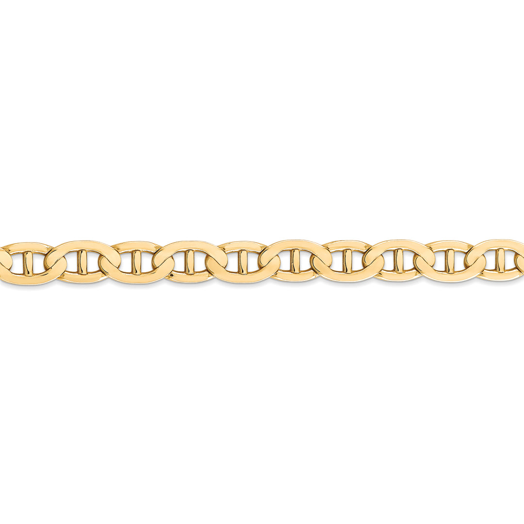 7mm Concave Anchor Chain in 14k Yellow Gold
