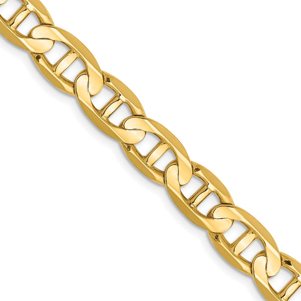7mm Concave Anchor Chain in 14k Yellow Gold