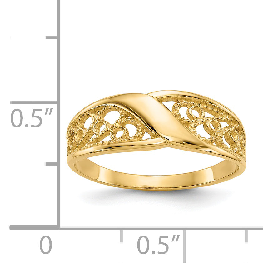Anillo Filigrana de Oro de 14k