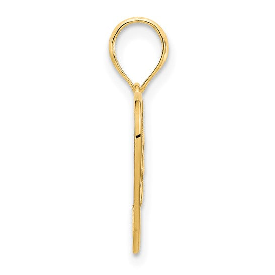 Dije de Corazón Fancy en Oro Amarillo de 14k