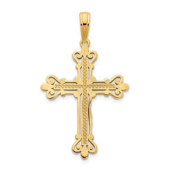 Elegant Cross Pendant 14K