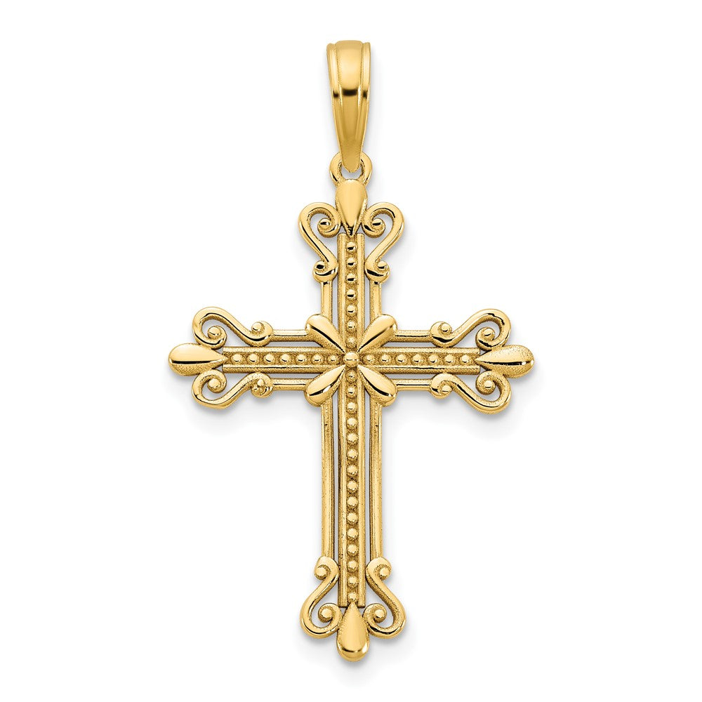 Elegant Cross Pendant 14K
