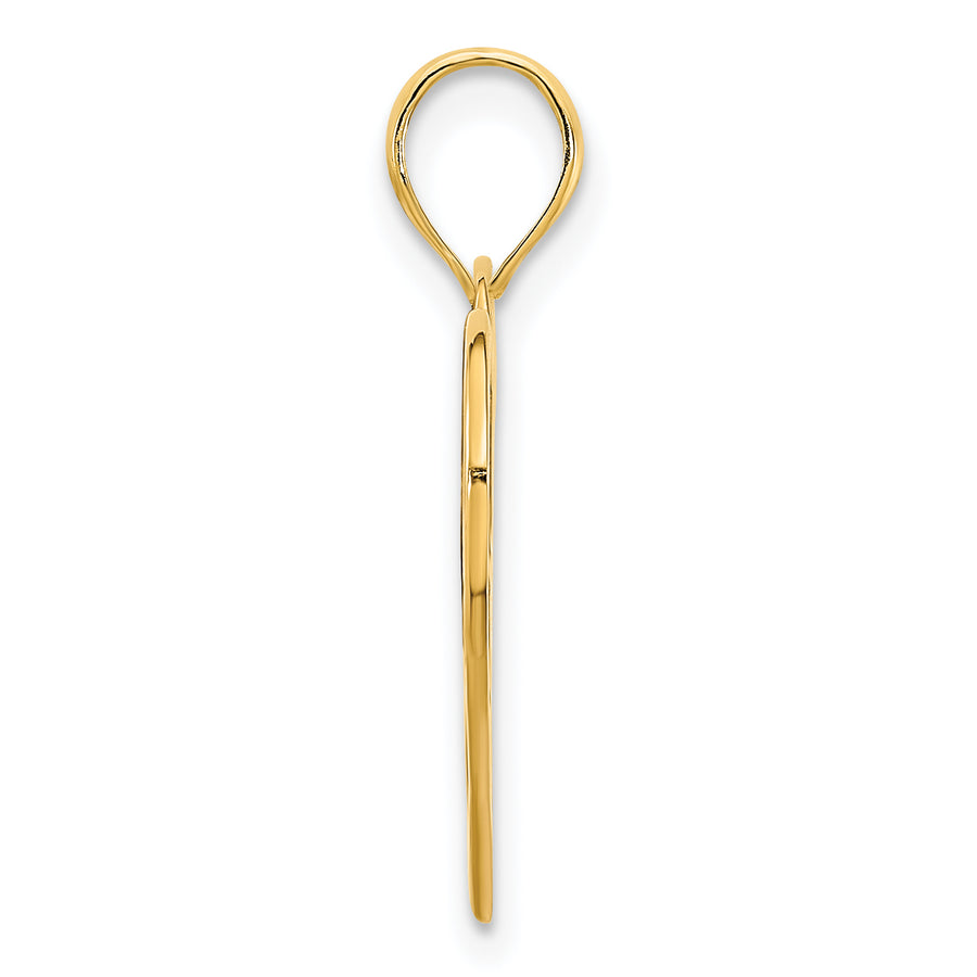 Colgante de Ciervo en un Corazón de 14k Oro Amarillo