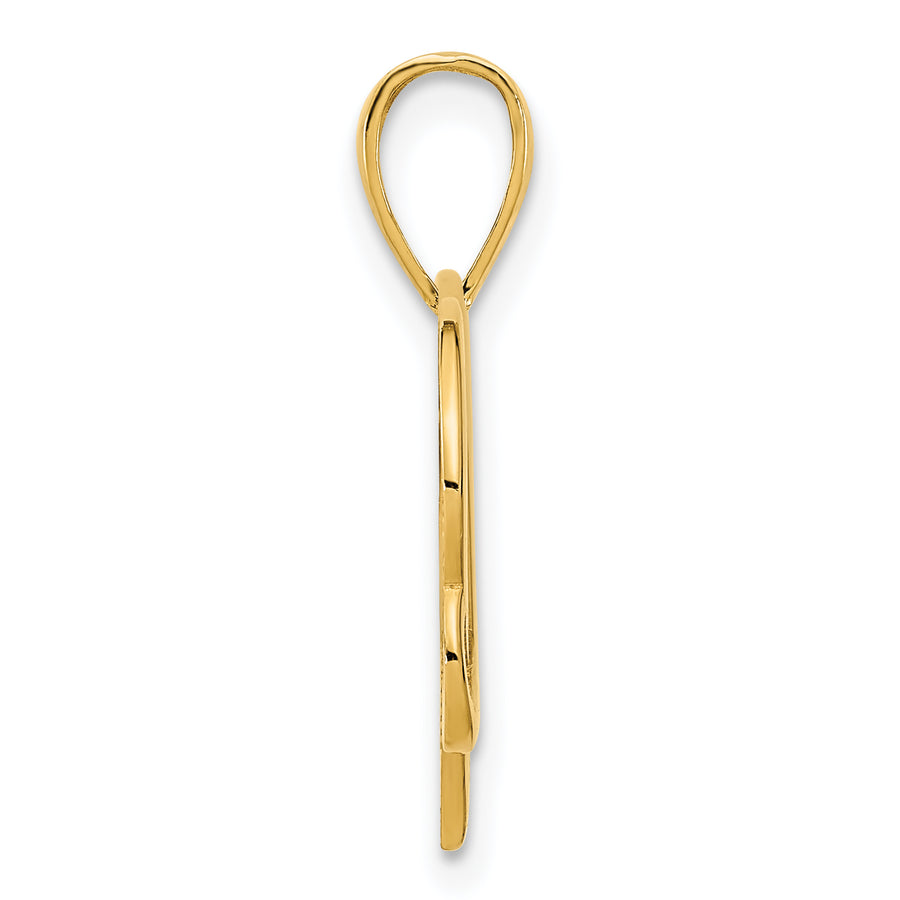 Colgante de Corazón Elegante en Oro Amarillo de 14K