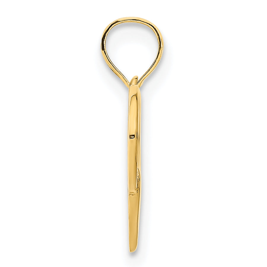 Dije de Corazón Elegante en Oro Amarillo de 14k
