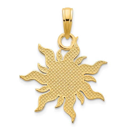 Dije Sol "I Love My Sunshine" con Epoxi en Oro Amarillo de 14K