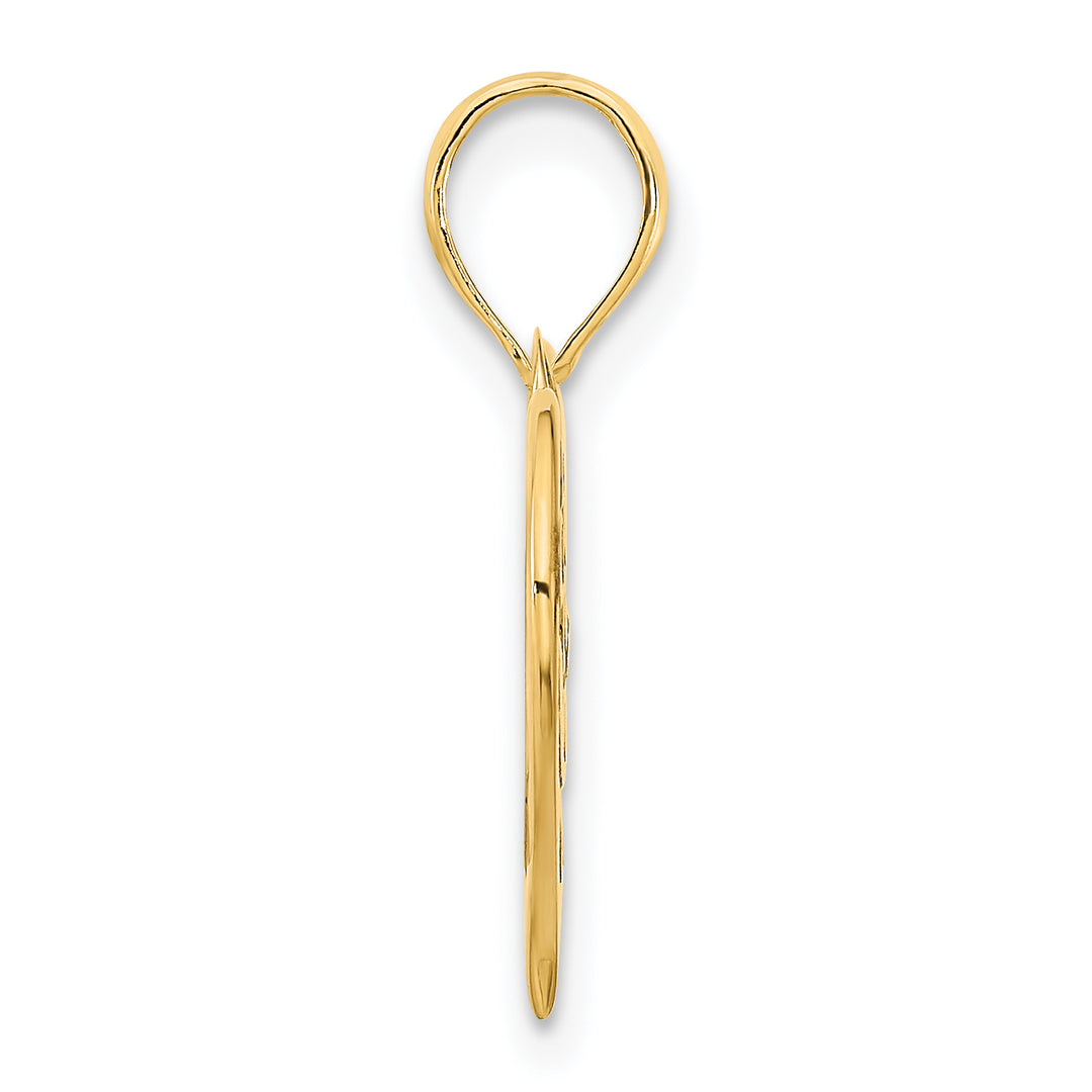 Colgante en Forma de Corazón "Mom" en Oro Amarillo de 14k