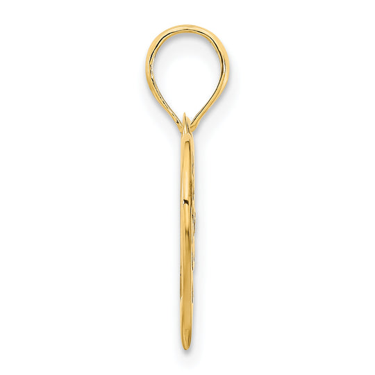 Colgante en Forma de Corazón "Mom" en Oro Amarillo de 14k