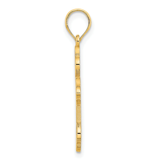 14k Yellow Gold Cross Pendant