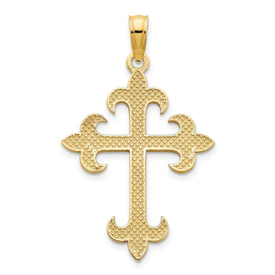 14K Yellow Gold Cross Pendant