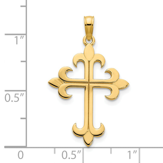 14K Yellow Gold Cross Pendant
