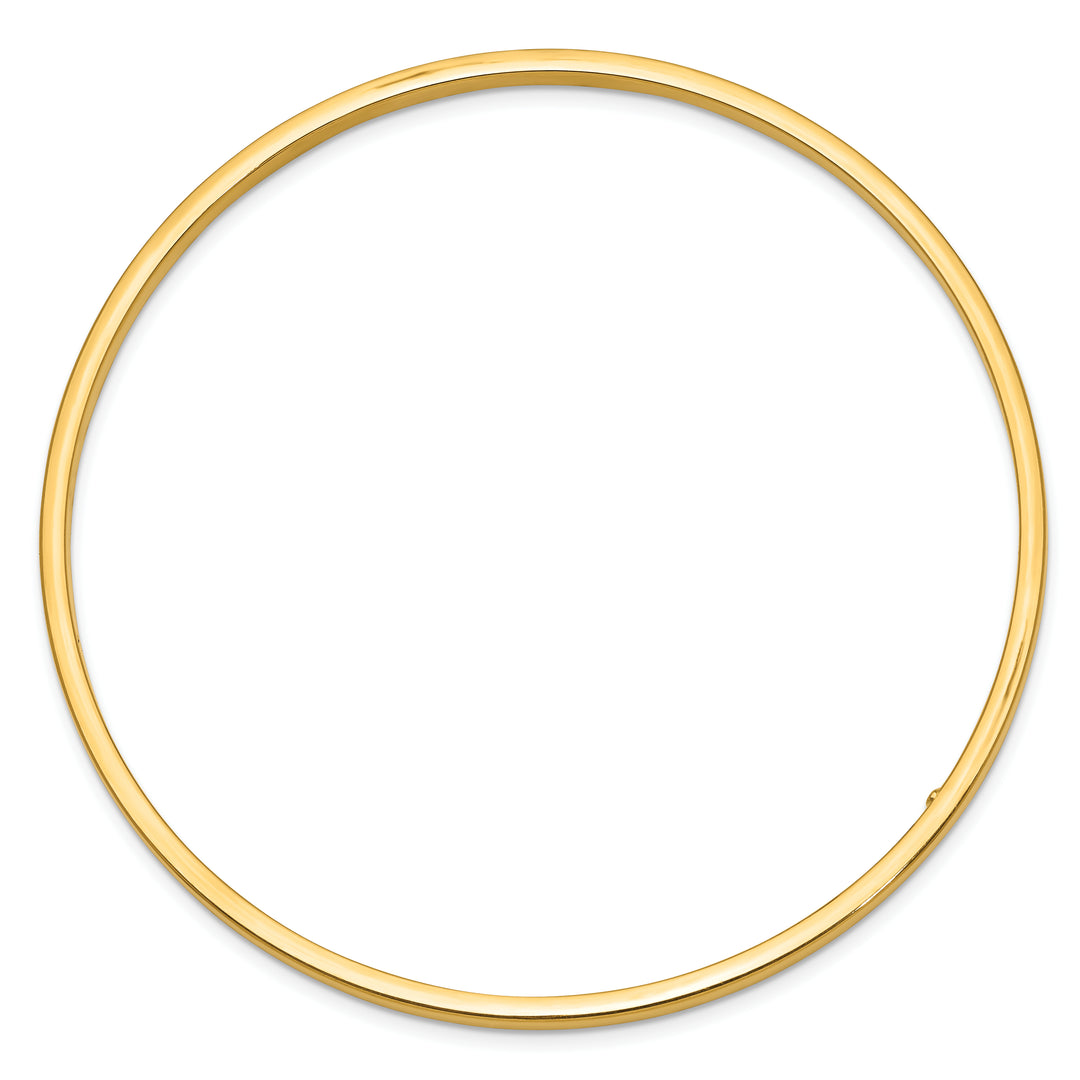 14k Polished Square Tube Slip-on Bracelet 3mm