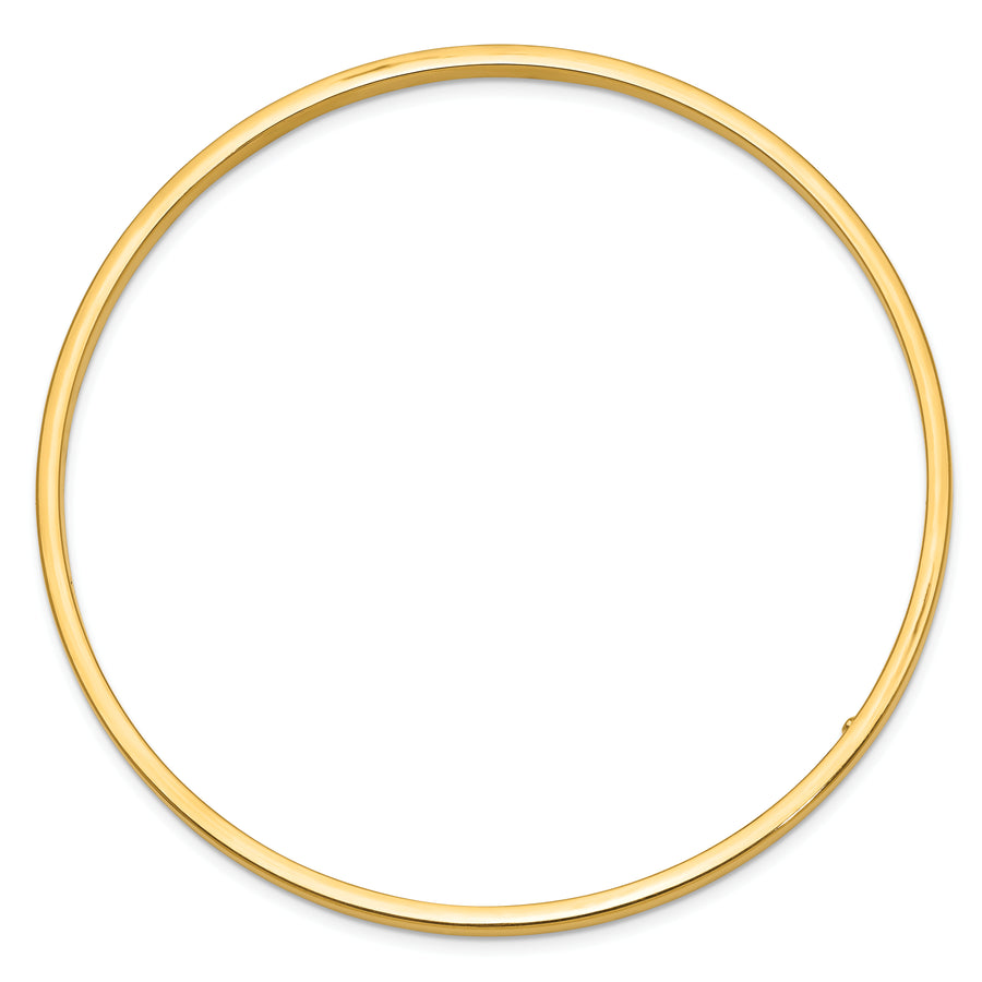 Brazalete Slip-on en Tubo Cuadrado Pulido de 14k de 3mm