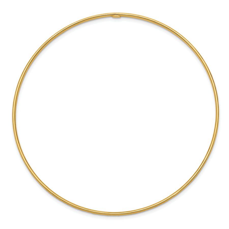 Pulsera Bangle Deslizable de Corte Diamante de 1.5mm en Oro de 14k