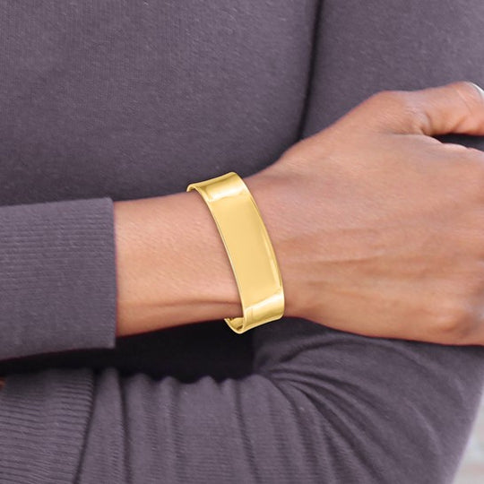 14K Yellow Gold Open Bangle with Polished Finish