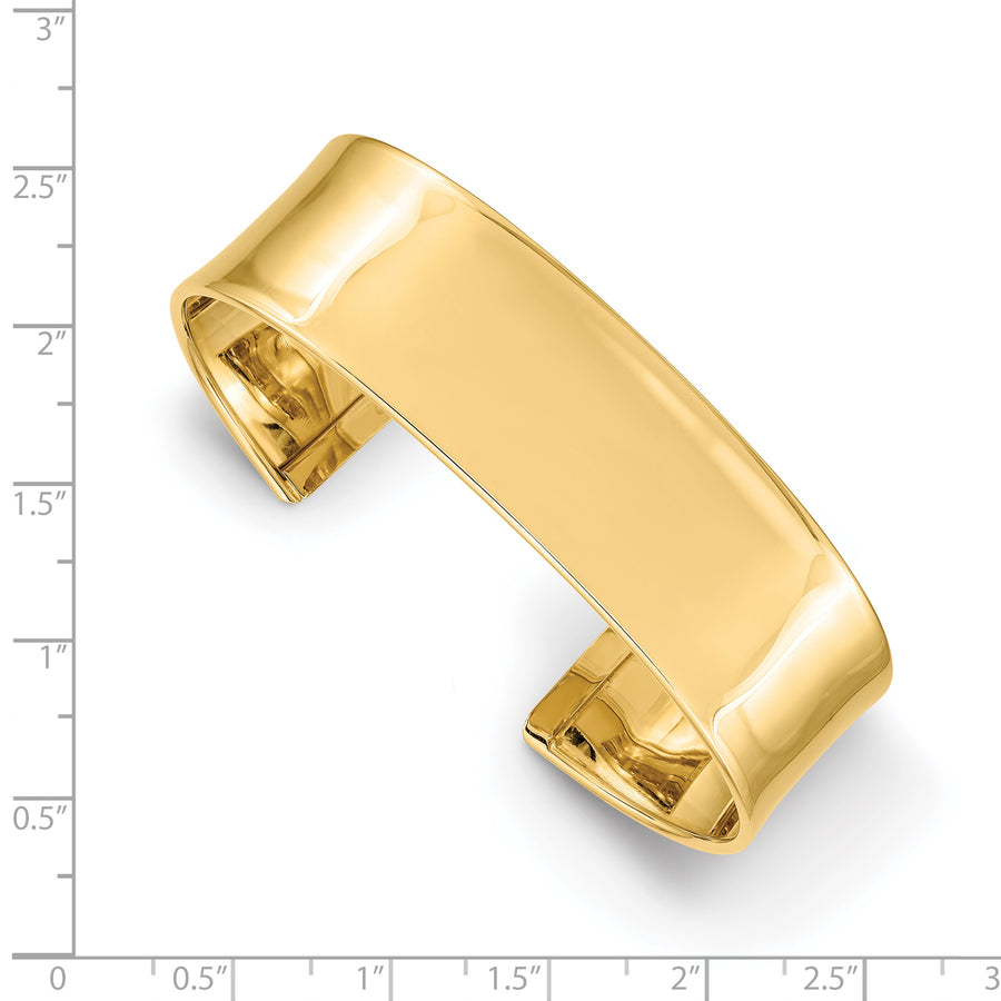 Brazalete Abierto en Oro Amarillo de 14K con Acabado Pulido