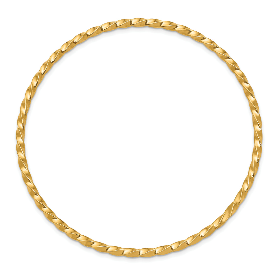 14k Yellow Gold 2.5mm Twisted Slip-on Bracelet