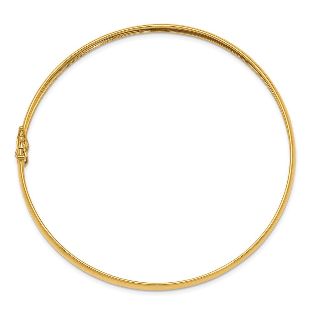 14k Flexible Round Bangle Bracelet – 4.00 mm Polished