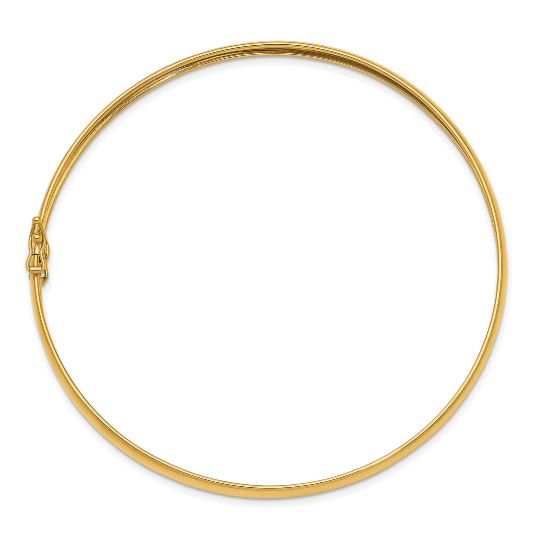 14k Flexible Round Bangle Bracelet – 4.00 mm Polished
