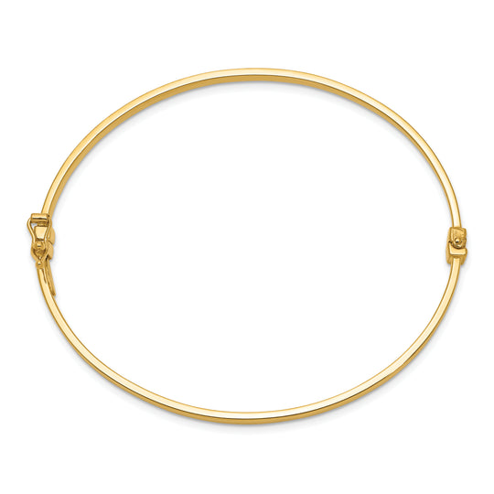 14K Polished Hinged Bangle Bracelet