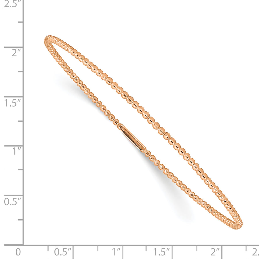 Pulsera Deslizante con Cuentas en Oro Rosa de 14K