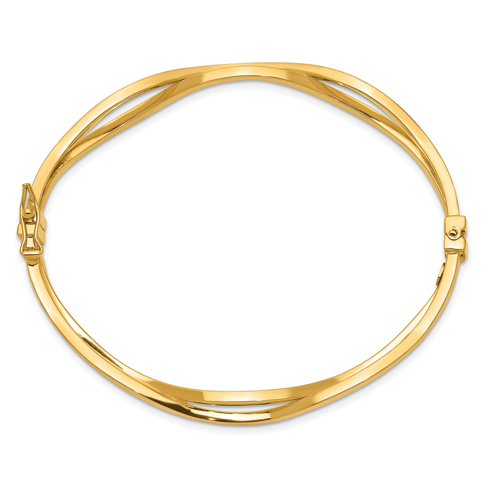 14K Yellow Gold Hinged Bangle Bracelet