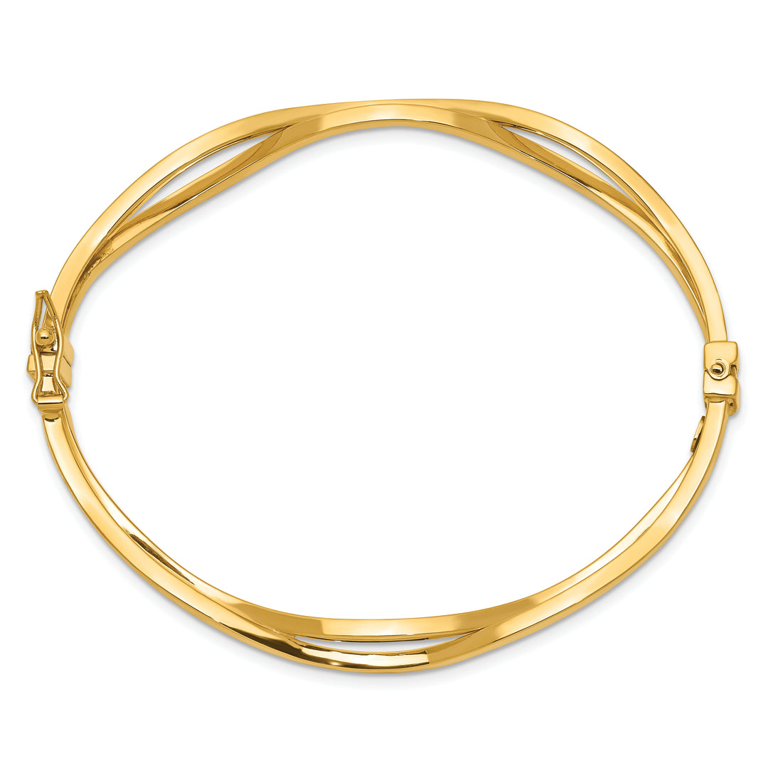 14K Yellow Gold Hinged Bangle Bracelet