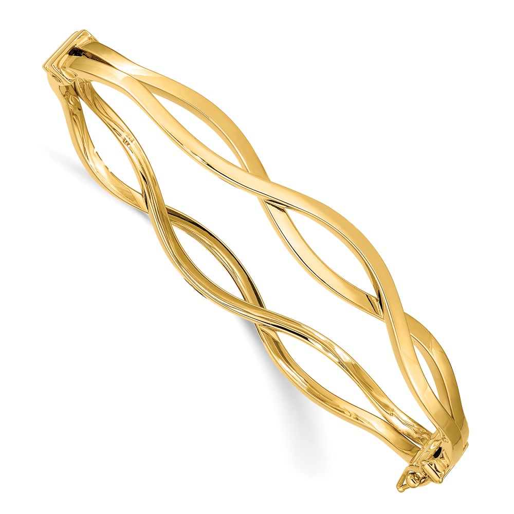 14K Yellow Gold Hinged Bangle Bracelet