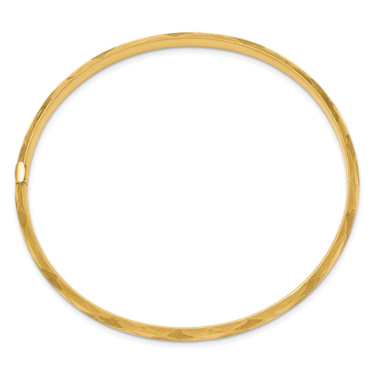 14k Yellow Gold Articulated Rigid Bracelet with Elegant Design and Diamond Cut