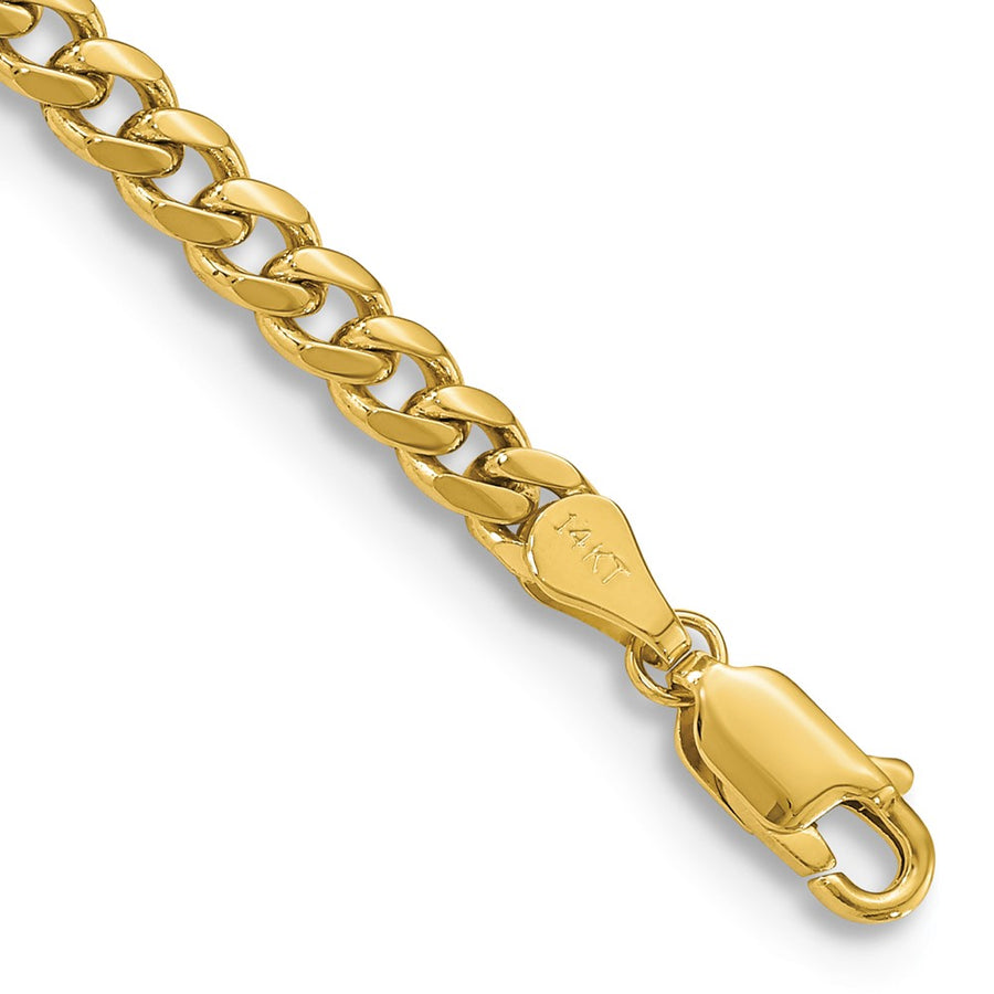 Pulsera de Eslabones Cuban Miami Sólidos 14K, 7 Pulgadas, 4.25 mm, con Cierre de Langosta
