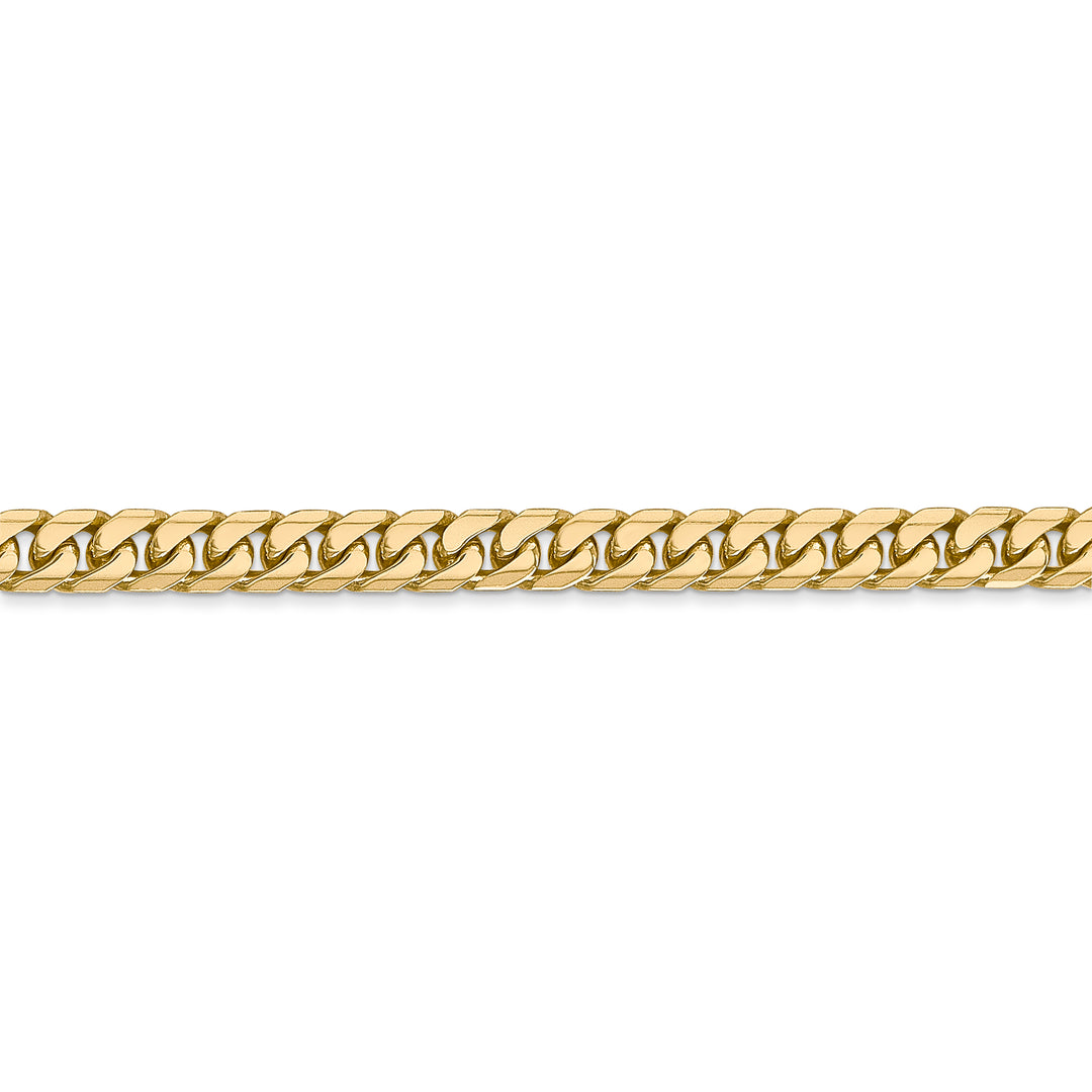 Cadena Cubana Miami Sólida  de 4.3 mm en Oro Amarillo de 14k
