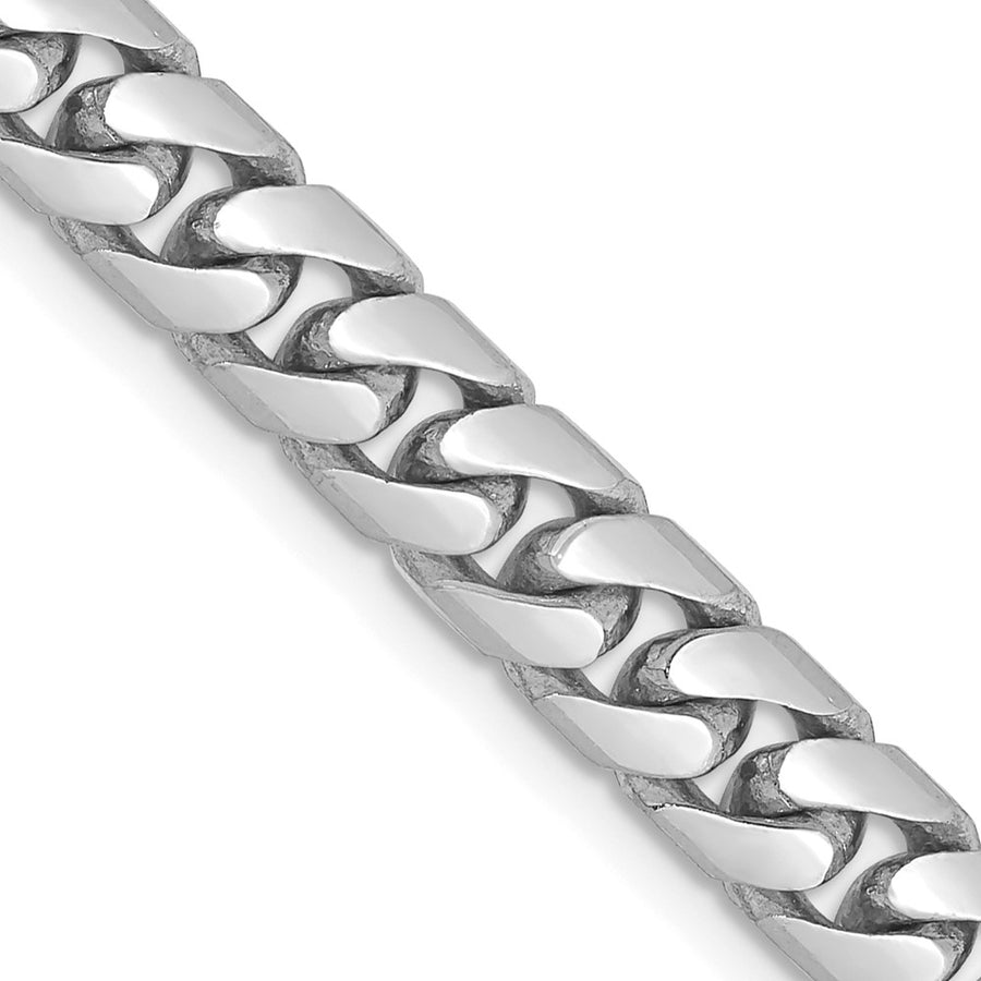 Cadena Cubana Miami Sólida  WG de 5.5 mm de 14k