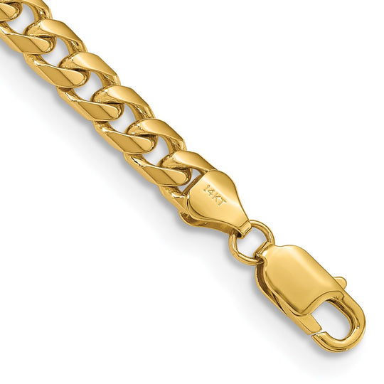 Pulsera de Eslabones Cuban Miami Sólidos 14K, 8.5 pulgadas, 6.25 mm, con Cierre de Langosta