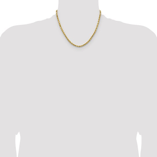 Cadena de Oro Amarillo de 14K – 18 Pulgadas y 4 mm con Cierre de Langosta