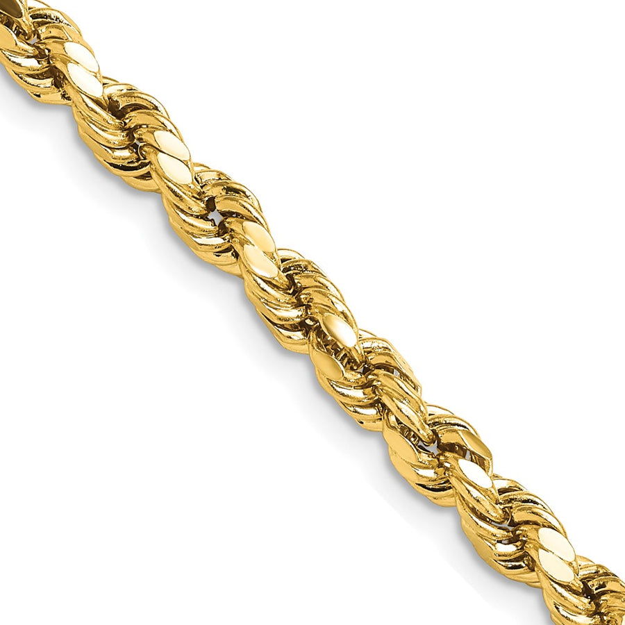 Cadena de Oro Amarillo 14K de 18 Pulgadas y 4.9 mm con Corte de Diamante (D/C) y Cierre de Langosta