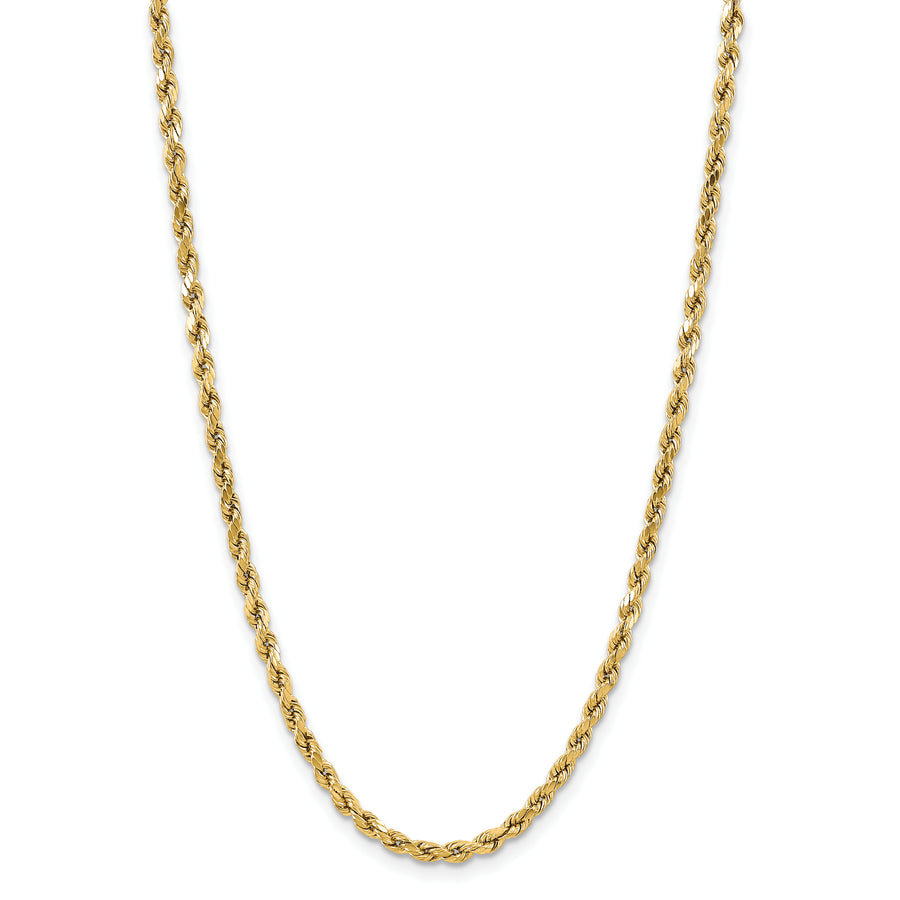 Cadena de Cuerda 14K de 7 Pulgadas 2mm con Cierre de Langosta (Pulsera)
