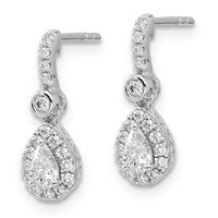 Aretes con Diamantes Cultivados en Laboratorio de 14k Oro Blanco (VS/SI+ G+)