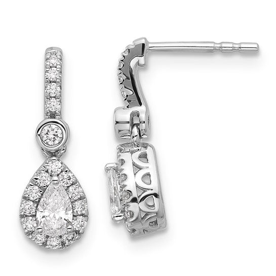 Aretes con Diamantes Cultivados en Laboratorio de 14k Oro Blanco (VS/SI+ G+)