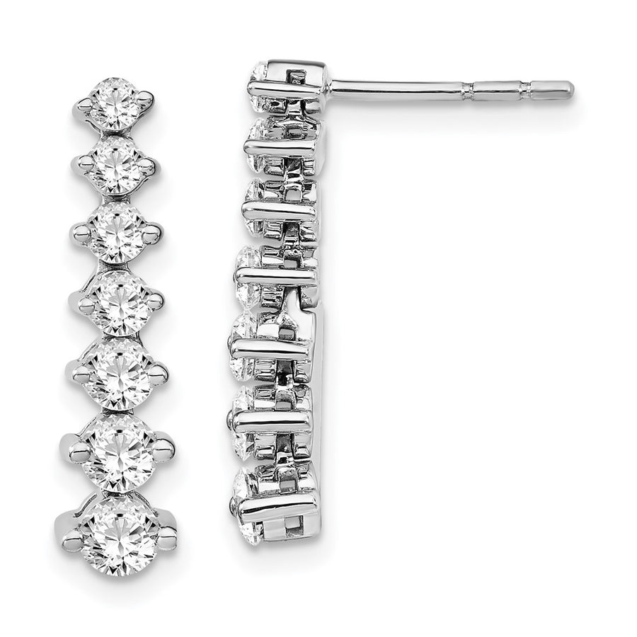 Pendientes Colgantes Graduados con Diamantes Crecidos en Laboratorio de 1.5 ct en Oro de 14k