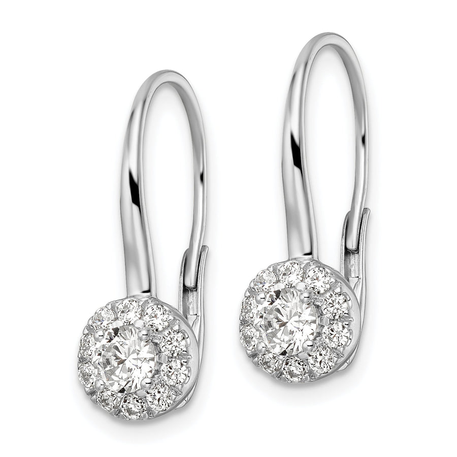 Aretes Colgantes con Cierre de Palanca en Oro de 14k y Diamantes de Laboratorio