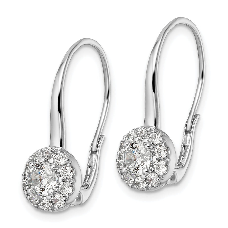 Aretes Colgantes con Cierre de Palanca en Oro de 14k y Diamantes de Laboratorio