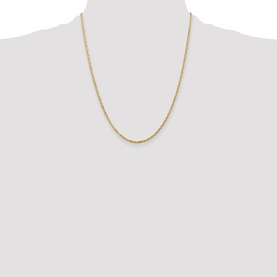 14K Yellow Gold Chain – 22 inches, 2mm Ultra Diamond-cut with Lobster Clasp