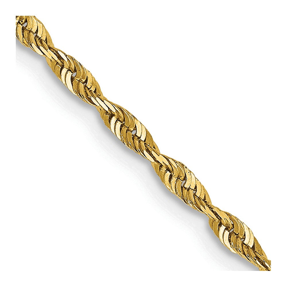 14K Yellow Gold Chain – 22 inches, 2mm Ultra Diamond-cut with Lobster Clasp