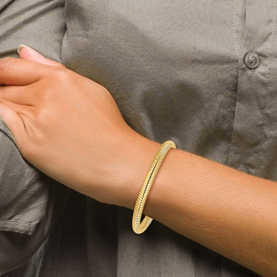 Pulsera Fancy Link Pulida de 14K