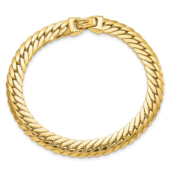 Pulsera 14K de Cadena Grande Tipo Serpiente