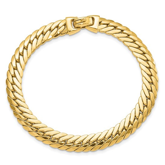 Pulsera 14K de Cadena Grande Tipo Serpiente